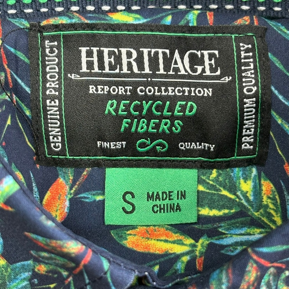 Heritage Report Collection Short Sleeve Shirt Mens S Multicolor Tropical NEW - Picture 3 of 8